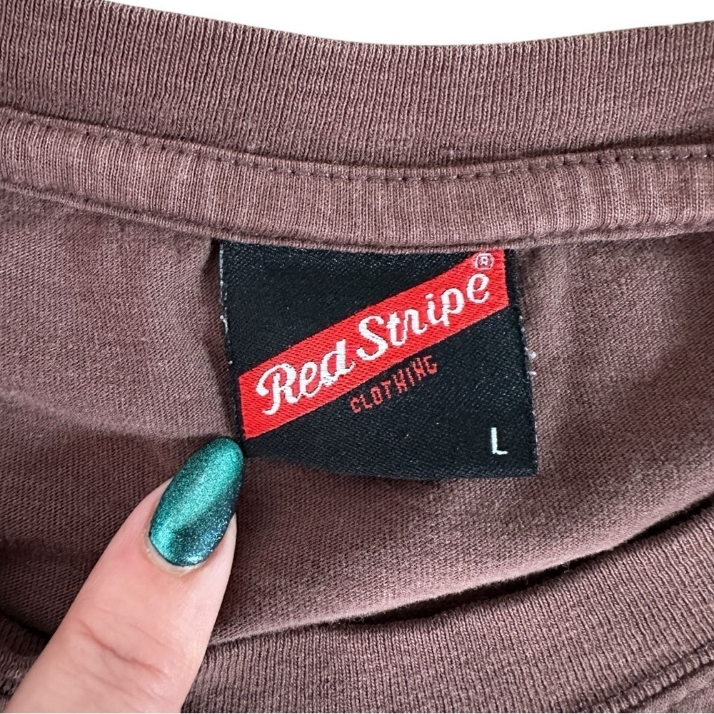 🇯🇲🍺 Red Stripe Jamaican Lager Brown Graphic Tee | Size L - Picture 6 of 10